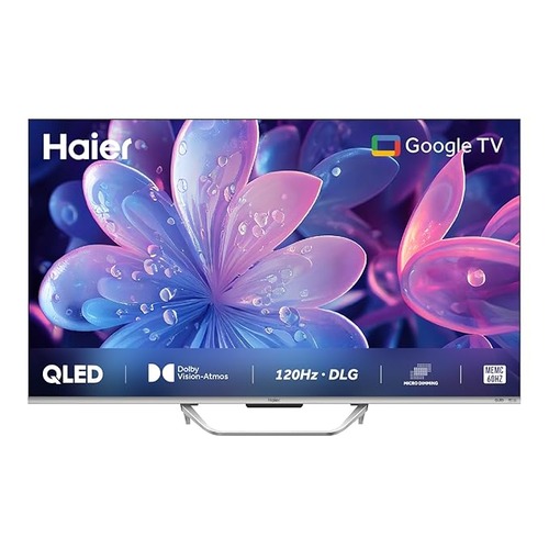 HAIER 139 cm (55 inches) QLED -Smart Google TV Dolby Vision with Hands free voice control(55S800QT)GREY